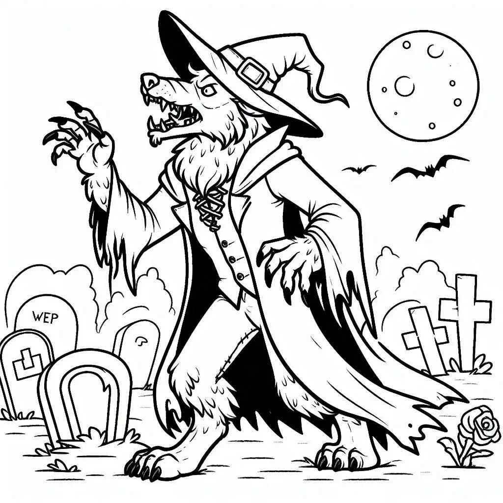 Desenho de Lobisomem Desenho Colorir Imprimir 18