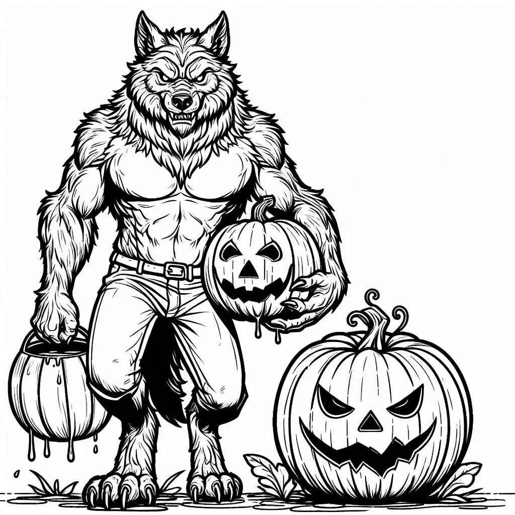 Desenho de Lobisomem Desenho Colorir Imprimir 21