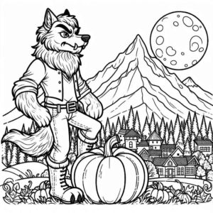 Desenho de Lobisomem Desenho Colorir Imprimir 29
