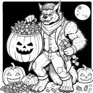 Desenho de Lobisomem Desenho Colorir Imprimir 31