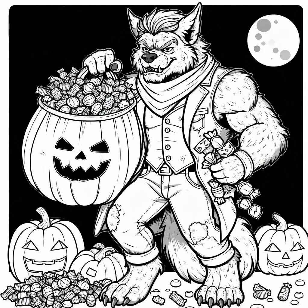 Desenho de Lobisomem Desenho Colorir Imprimir 31