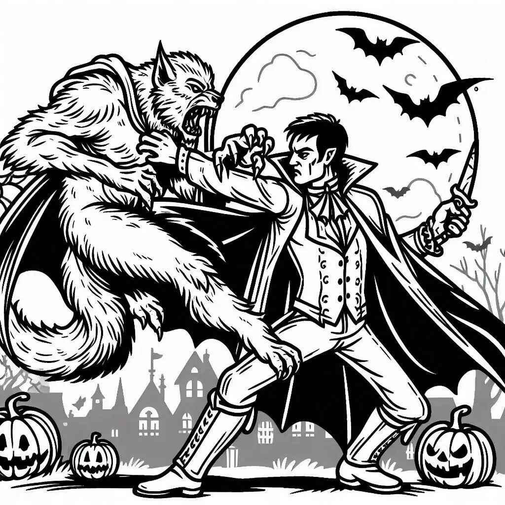 Desenho de Lobisomem Desenho Colorir Imprimir 36