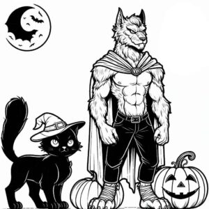 Desenho de Lobisomem Desenho Colorir Imprimir 38