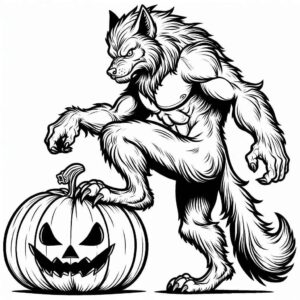 Desenho de Lobisomem Desenho Colorir Imprimir 39