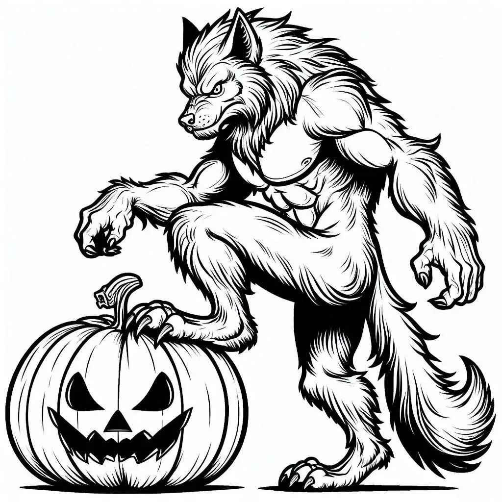 Desenho de Lobisomem Desenho Colorir Imprimir 39