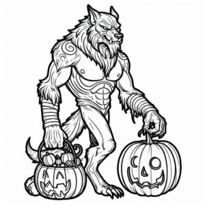 Desenho de Lobisomem Desenho Colorir Imprimir 49