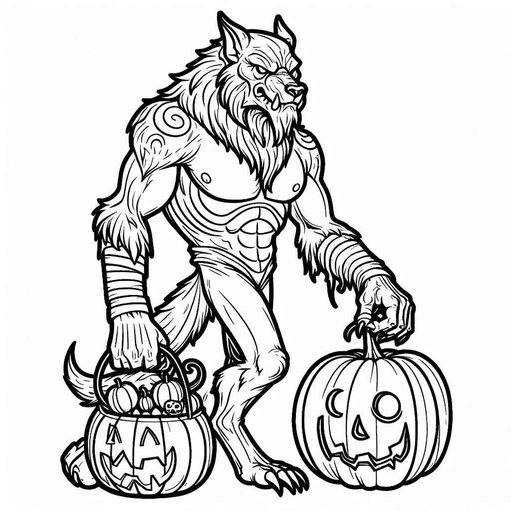 Desenho de Lobisomem Desenho Colorir Imprimir 49