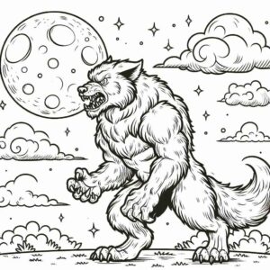 Desenho de Lobisomem Desenho Colorir Imprimir 51