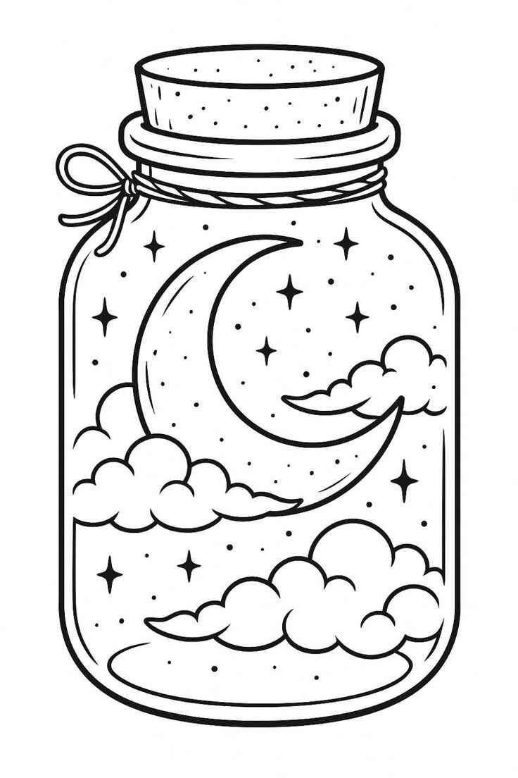 Desenho de Lua Desenho Colorir Imprimir 05