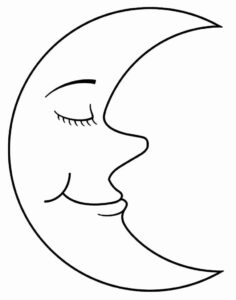 Desenho de Lua Desenho Colorir Imprimir 11