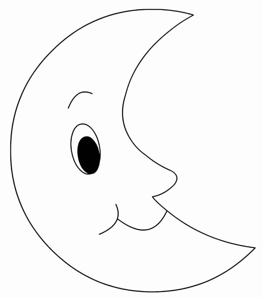 Desenho de Lua Desenho Colorir Imprimir 12