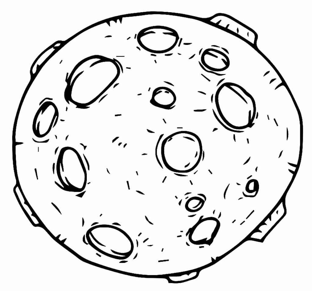 Desenho de Lua Desenho Colorir Imprimir 14