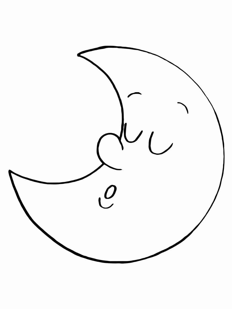 Desenho de Lua Desenho Colorir Imprimir 18