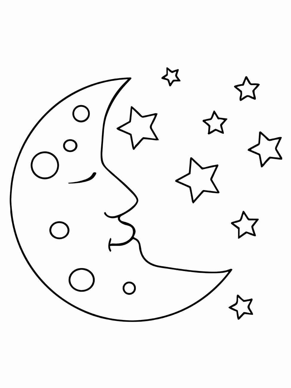 Desenho de Lua Desenho Colorir Imprimir 30