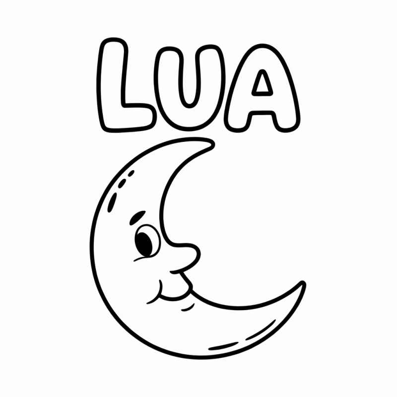 Desenho de Lua Desenho Colorir Imprimir 31