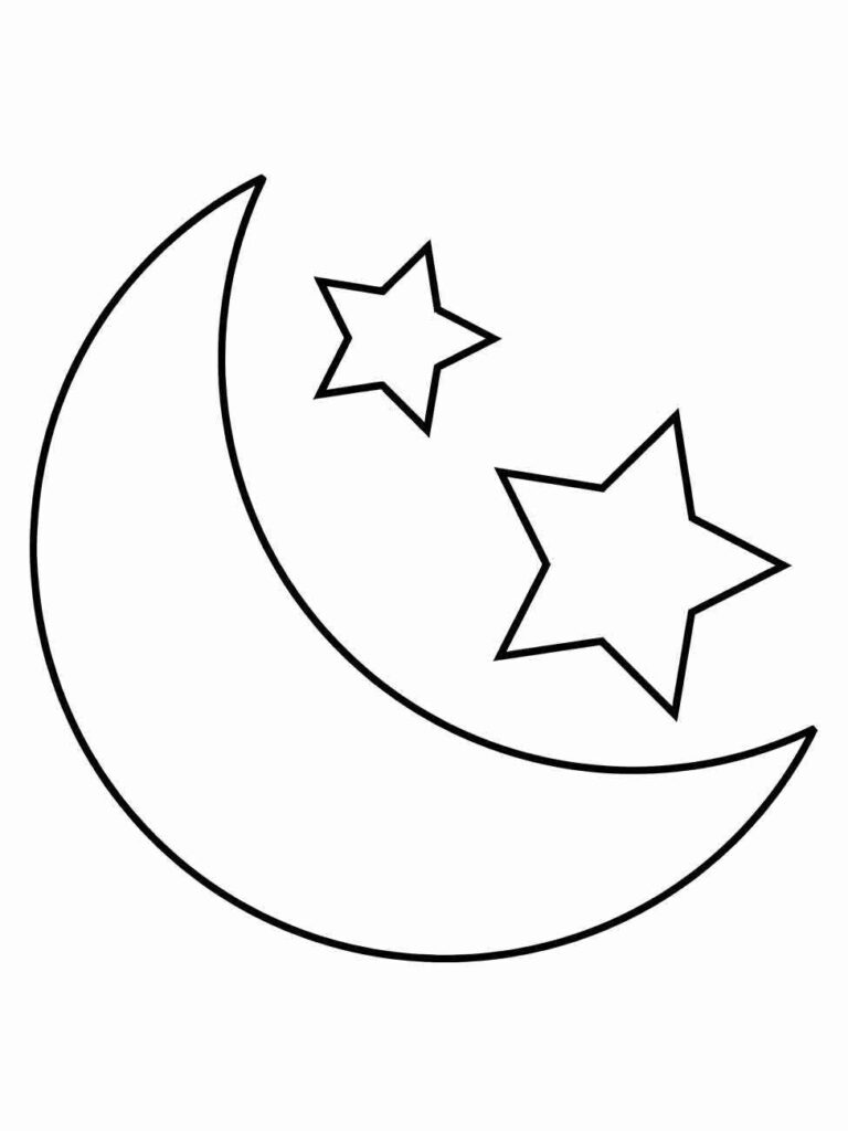 Desenhos da Lua para Imprimir e Colorir