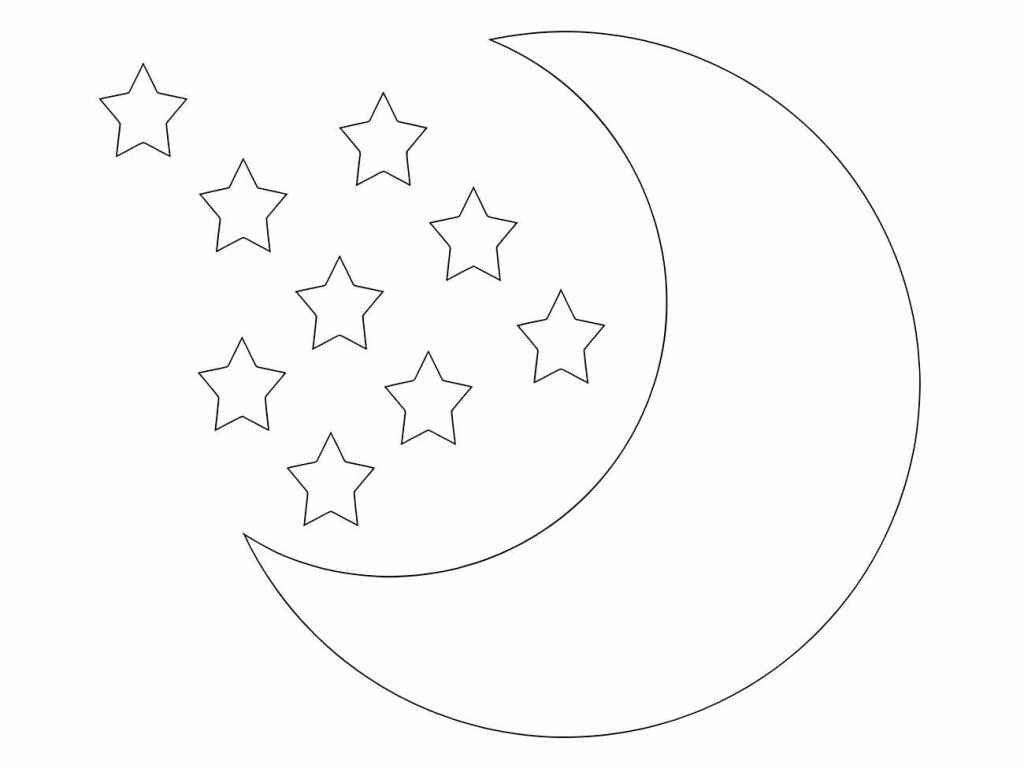 Desenho de Lua Desenho Colorir Imprimir 43