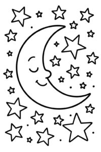 Desenho de Lua Desenho Colorir Imprimir 48