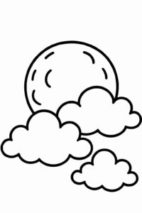 Desenho de Lua Desenho Colorir Imprimir 49