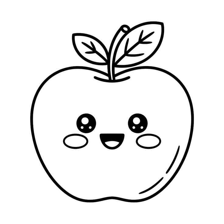 Desenho de Maca Desenho Colorir Imprimir 05