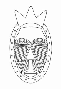 Desenho de Mascaras Africanas Desenho Colorir Imprimir 10