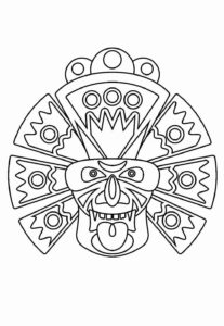 Desenho de Mascaras Africanas Desenho Colorir Imprimir 12