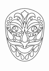 Desenho de Mascaras Africanas Desenho Colorir Imprimir 13