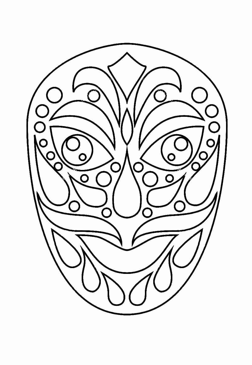 Desenho de Mascaras Africanas Desenho Colorir Imprimir 13