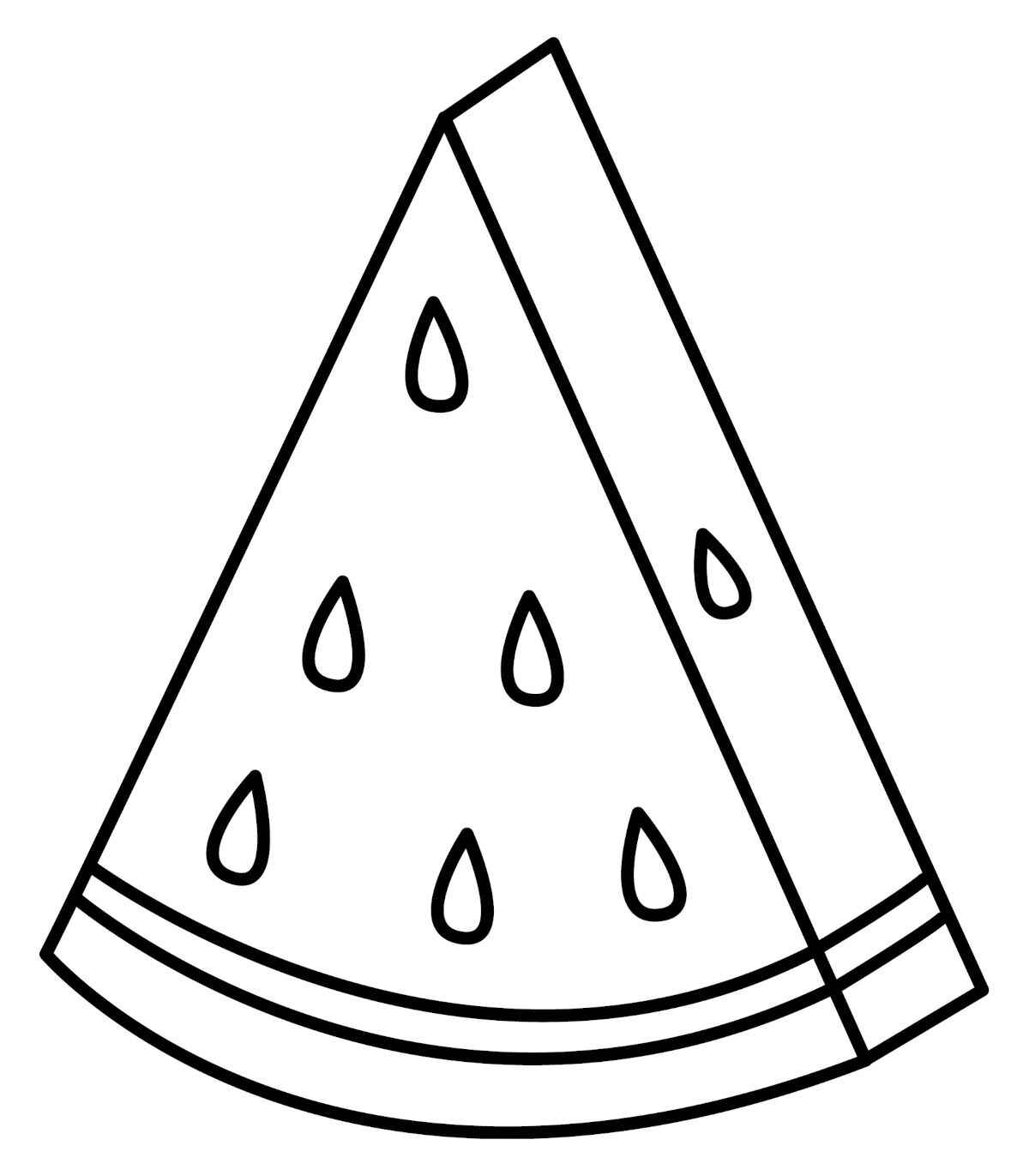 Desenho de Melancia Desenho Colorir Imprimir 06