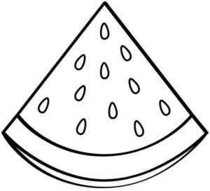 Desenho de Melancia Desenho Colorir Imprimir 09