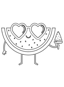 Desenho de Melancia Desenho Colorir Imprimir 10