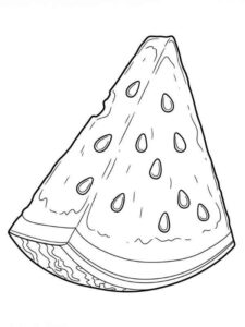 Desenho de Melancia Desenho Colorir Imprimir 11