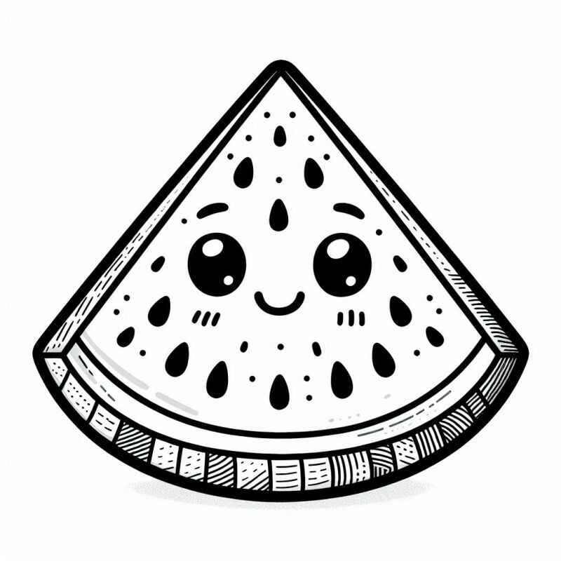 Desenho de Melancia Desenho Colorir Imprimir 13
