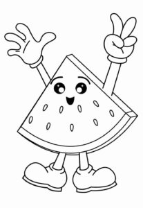 Desenho de Melancia Desenho Colorir Imprimir 24