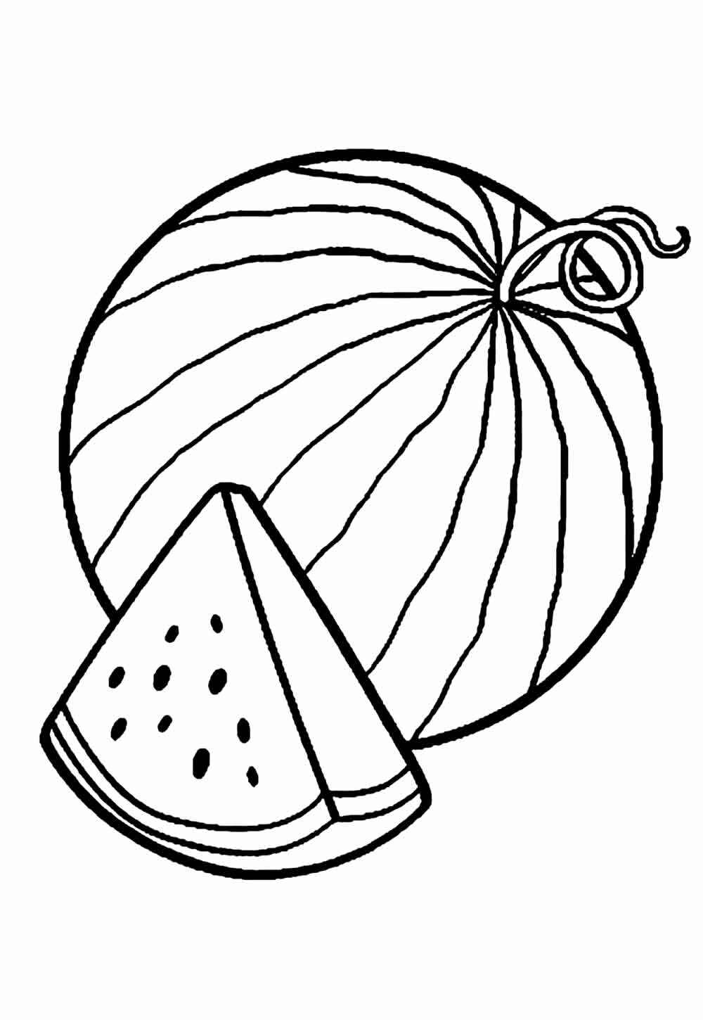 Desenho de Melancia Desenho Colorir Imprimir 26