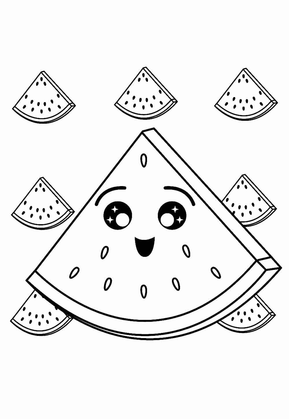 Desenho de Melancia Desenho Colorir Imprimir 31