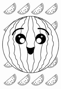 Desenho de Melancia Desenho Colorir Imprimir 40