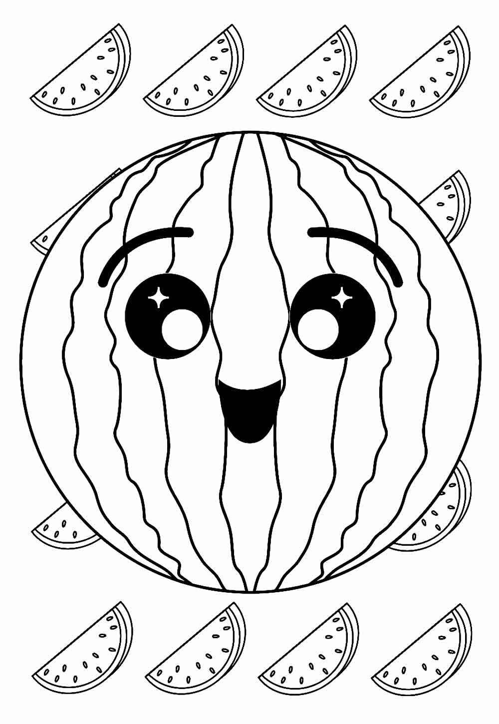 Desenho de Melancia Desenho Colorir Imprimir 40