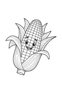 Desenho de Milho Desenho Colorir Imprimir 01