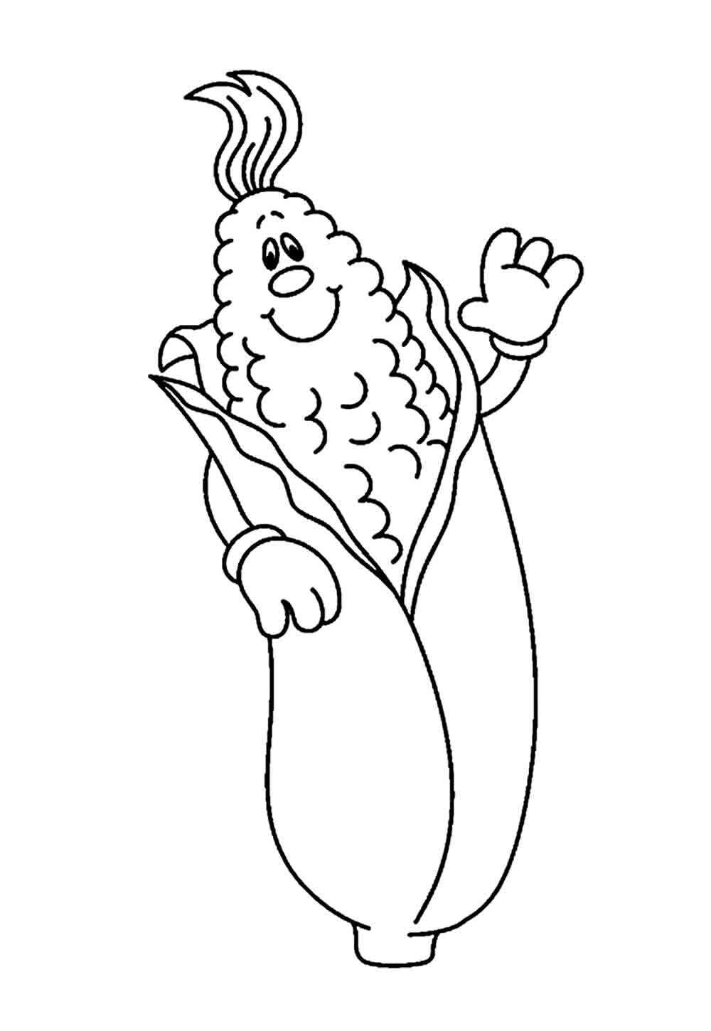 Desenho de Milho Desenho Colorir Imprimir 02