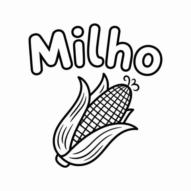 Desenhos de Milho para Imprimir e Colorir