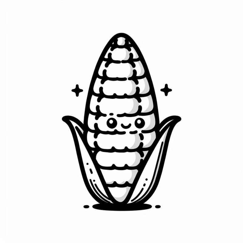 Desenho de Milho Desenho Colorir Imprimir 11