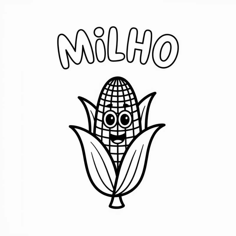 Desenho de Milho Desenho Colorir Imprimir 12