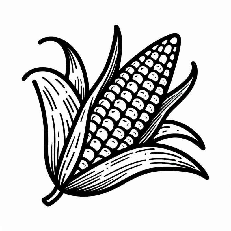 Desenho de Milho Desenho Colorir Imprimir 13