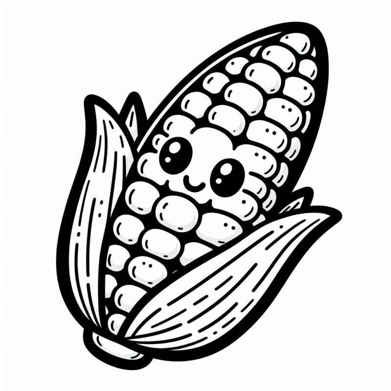 Desenho de Milho Desenho Colorir Imprimir 14