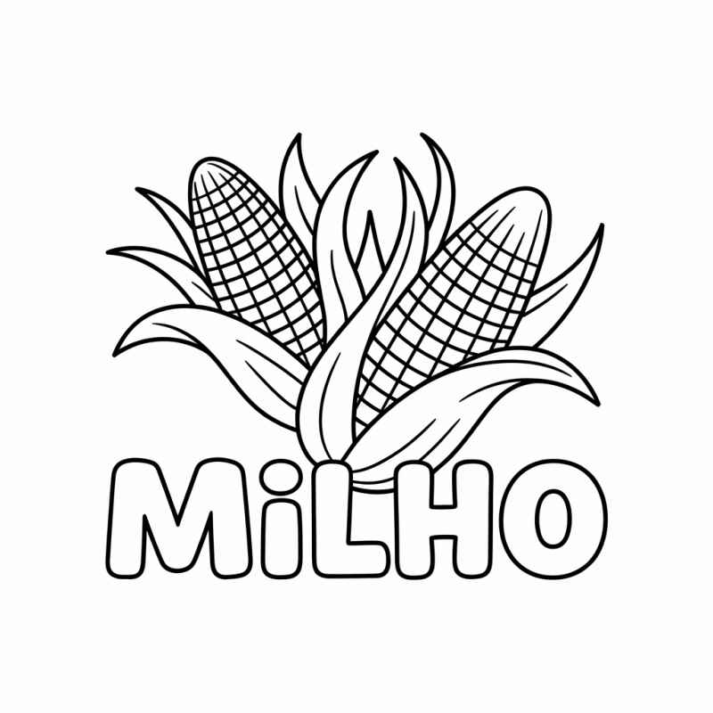 Desenho de Milho Desenho Colorir Imprimir 19