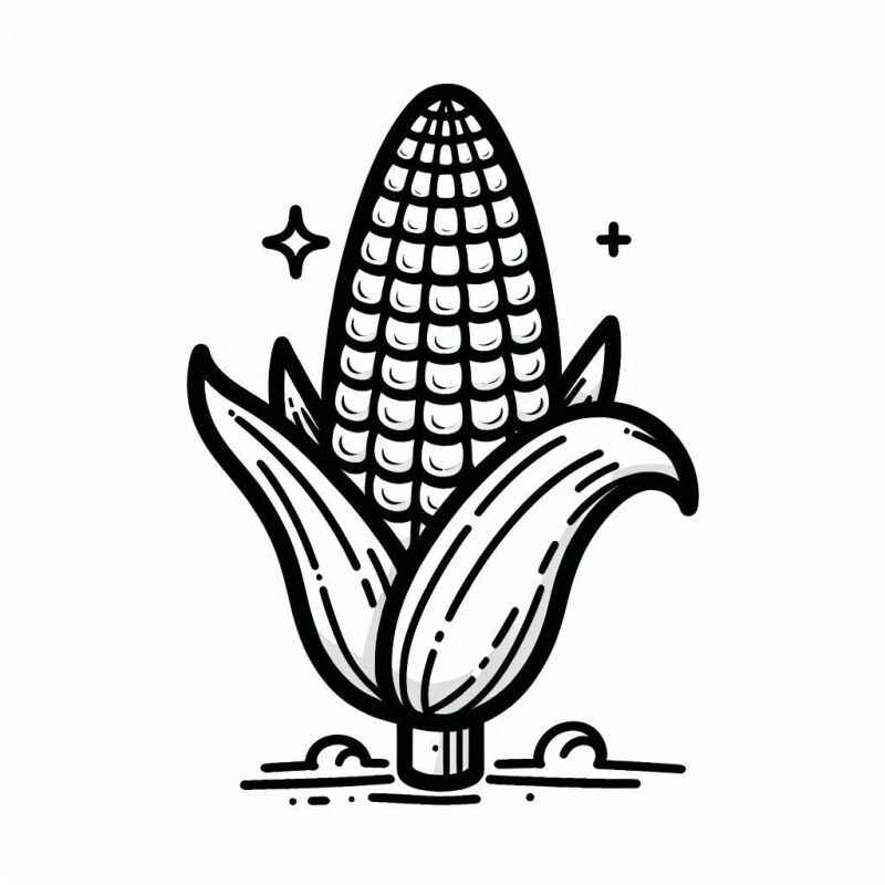 Desenho de Milho Desenho Colorir Imprimir 20