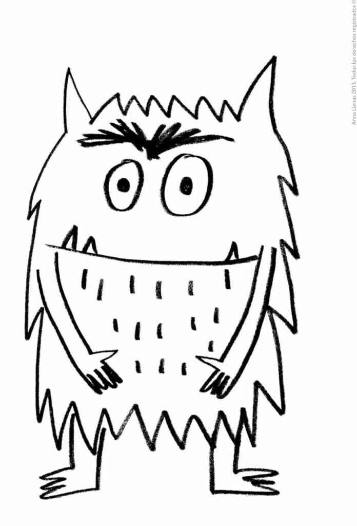 Desenho de Monstro Das Cores Desenho Colorir Imprimir 01