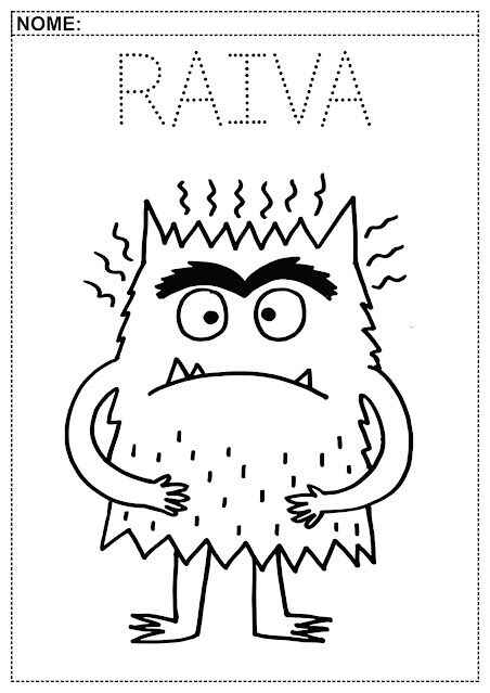 Desenho de Monstro Das Cores Desenho Colorir Imprimir 03