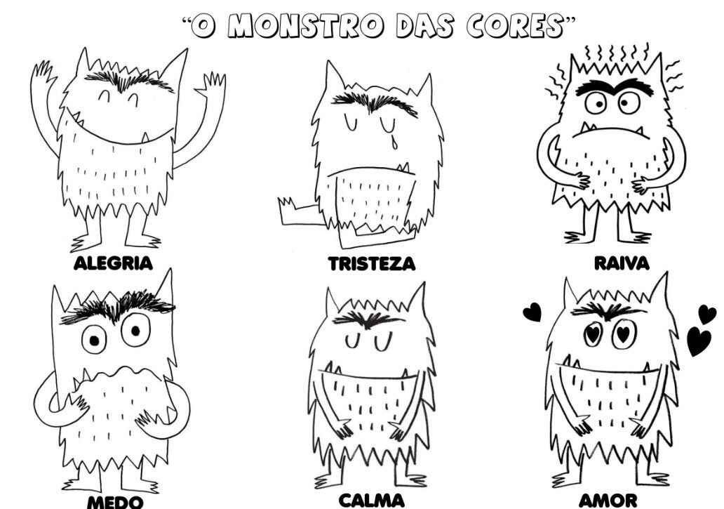 Desenho de Monstro Das Cores Desenho Colorir Imprimir 04